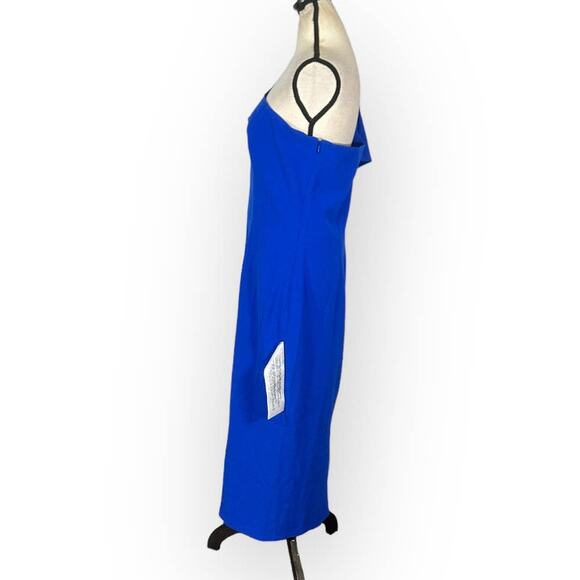 Dress the Population Tiffany One-Shoulder Midi Dress Women's Plus XXL Blue NWOT - Picture 4 of 11